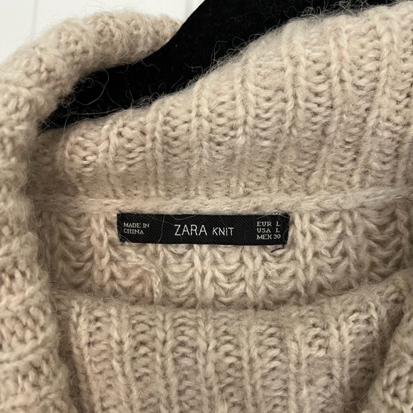 Zara Taupe Turtle Neck Sweater - Picture 2 of 3
